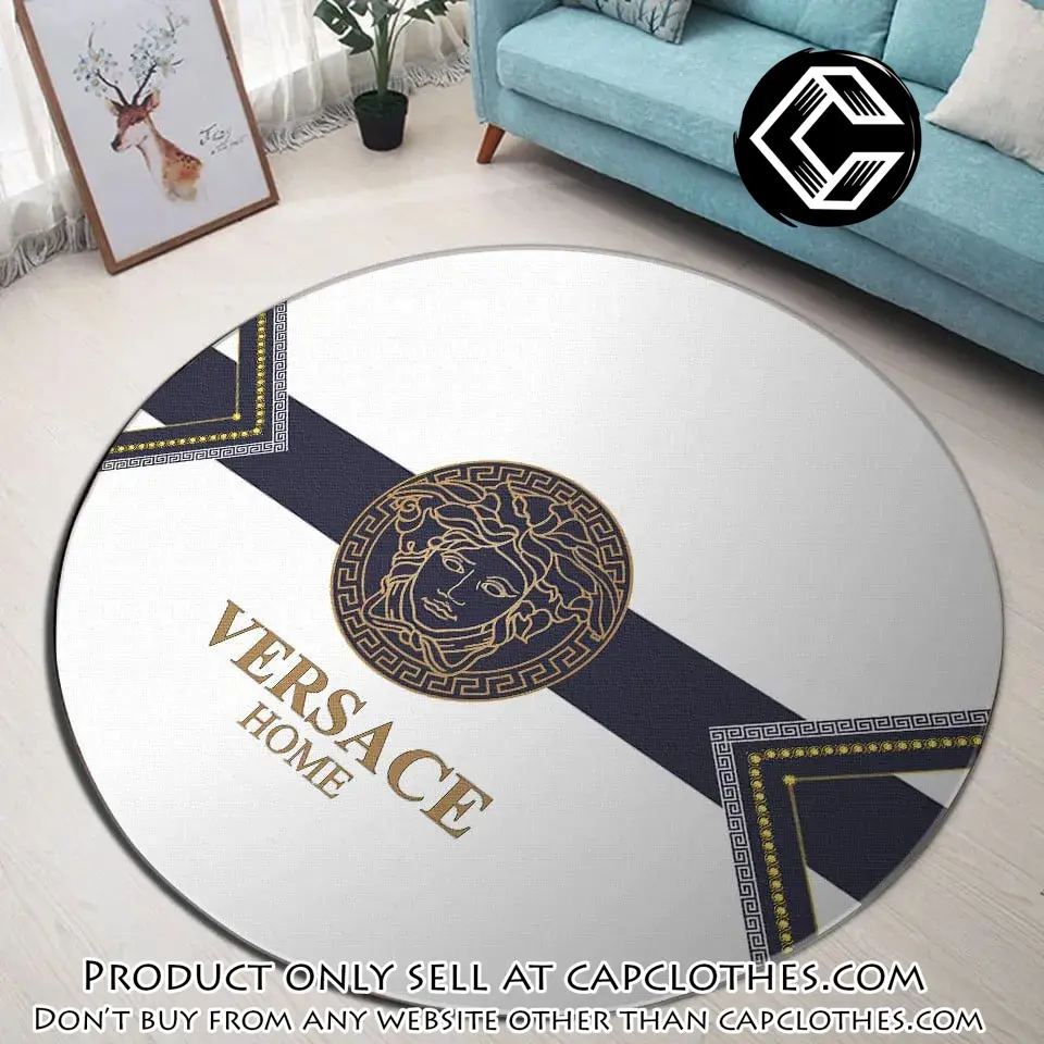 Versace medusa luxury brand fashion round rug carpet home decor special gift cc5240955